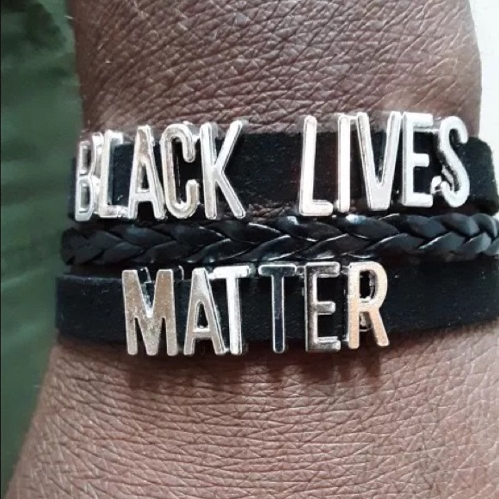 BLM Text Bracelet Adjustable OS